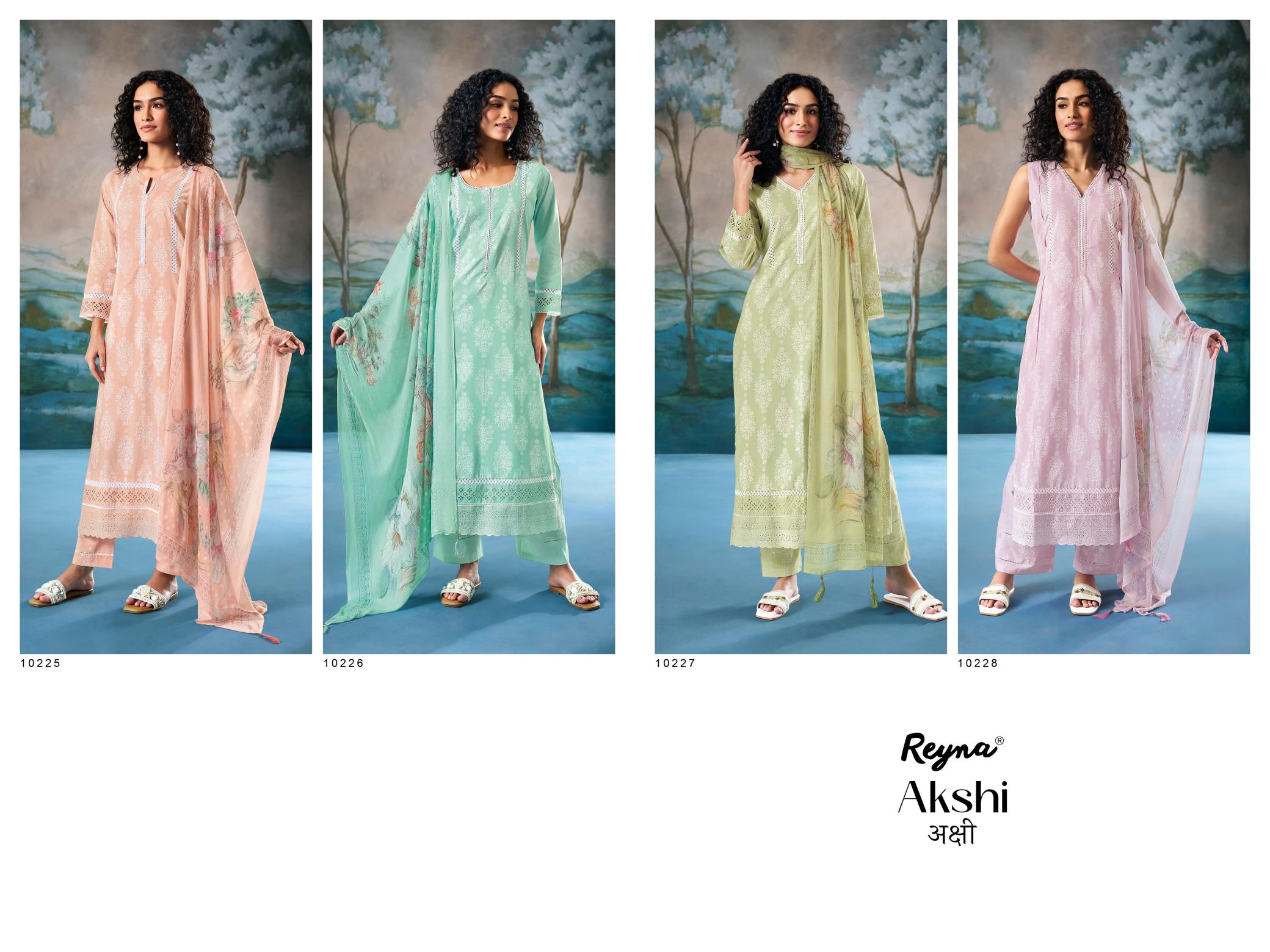 Reyna Presents Akshi Party Wear Unstitched Suits  