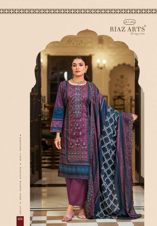 Riaz Arts Bin Saeed Vol 4 Catalog wholesale pure cotton dress material