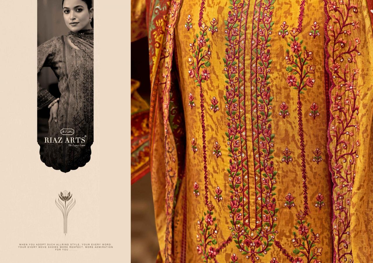 Riaz Arts Bin Saeed Vol 4 Catalog wholesale pure cotton dress material