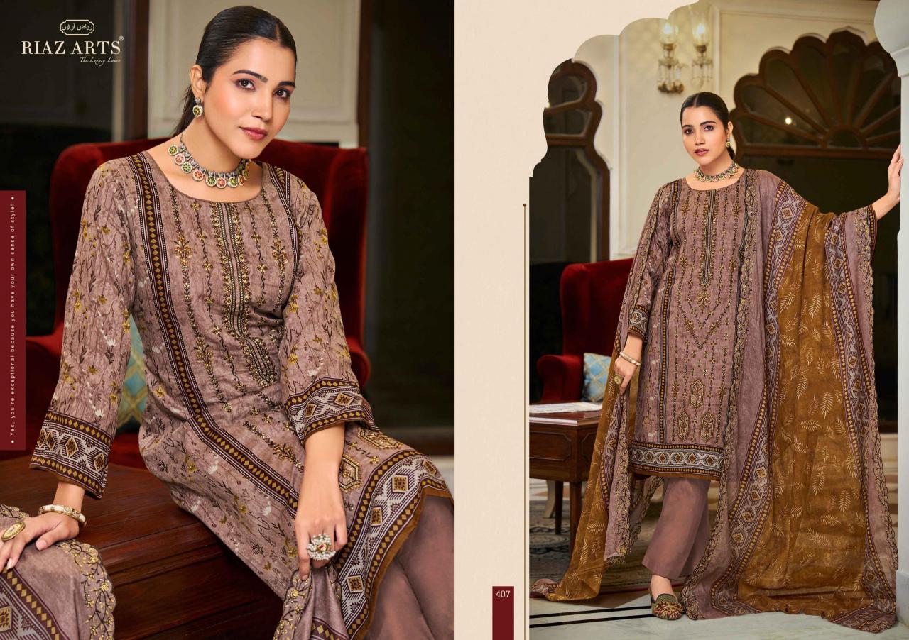 Riaz Arts Bin Saeed Vol 4 Catalog wholesale pure cotton dress material