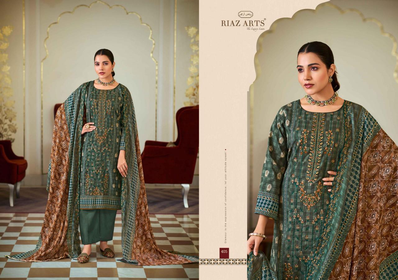 Riaz Arts Bin Saeed Vol 4 Catalog wholesale pure cotton dress material