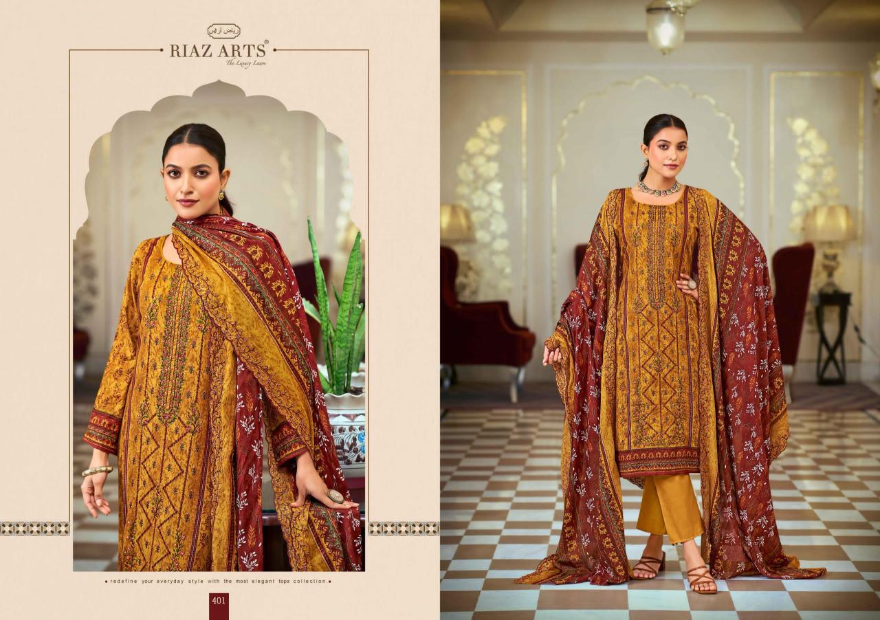 Riaz Arts Bin Saeed Vol 4 Catalog wholesale pure cotton dress material