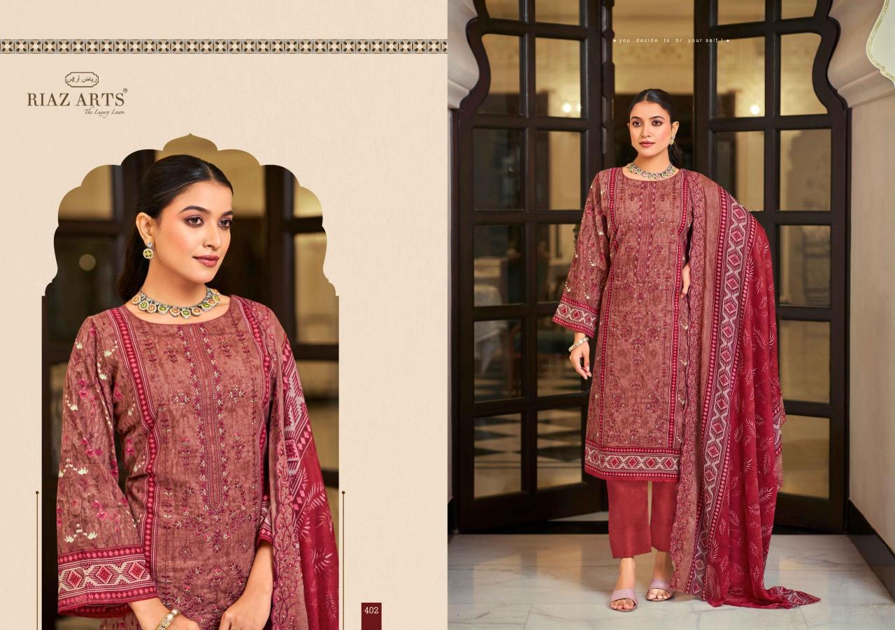 Riaz Arts Bin Saeed Vol 4 Catalog wholesale pure cotton dress material