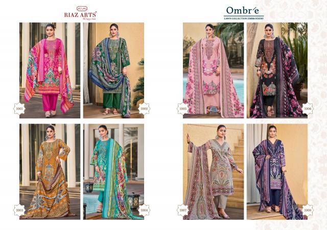 Riaz Arts Ombre Catalog ethnic dress material wholesale