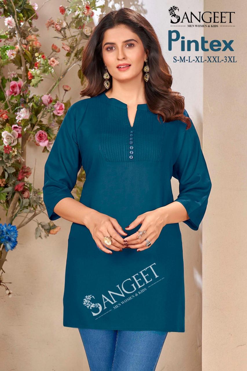 Sangeet Pintex Catalog kurti back stylish designs catalogue