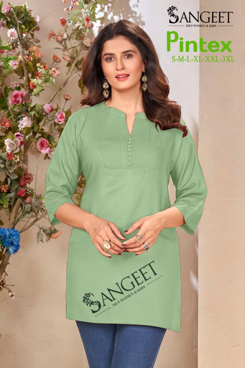 Sangeet Pintex Catalog kurti back stylish designs catalogue