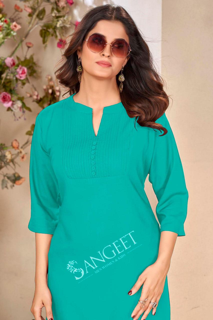 Sangeet Pintex Catalog kurti back stylish designs catalogue