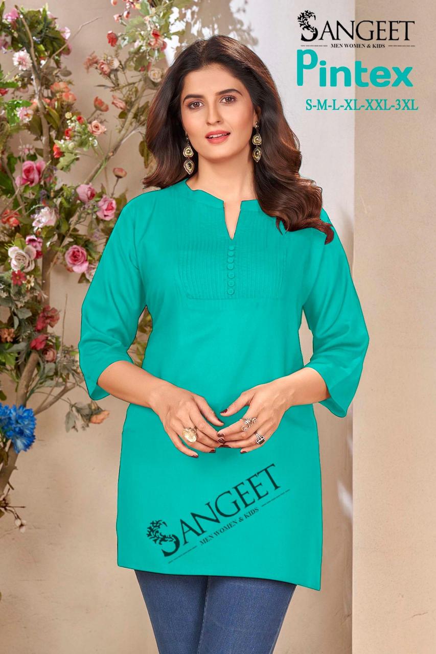 Sangeet Pintex Catalog kurti back stylish designs catalogue