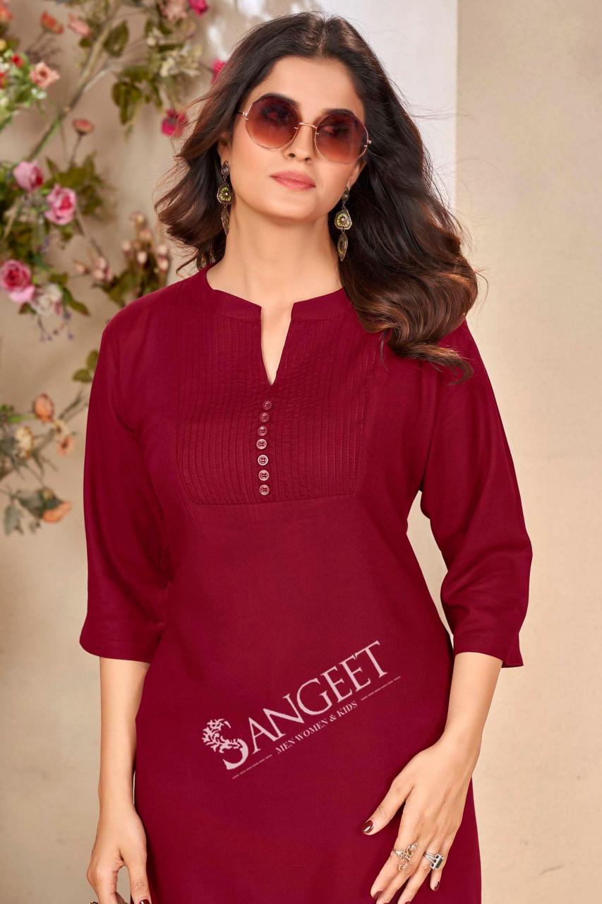 Sangeet Pintex Catalog kurti back stylish designs catalogue