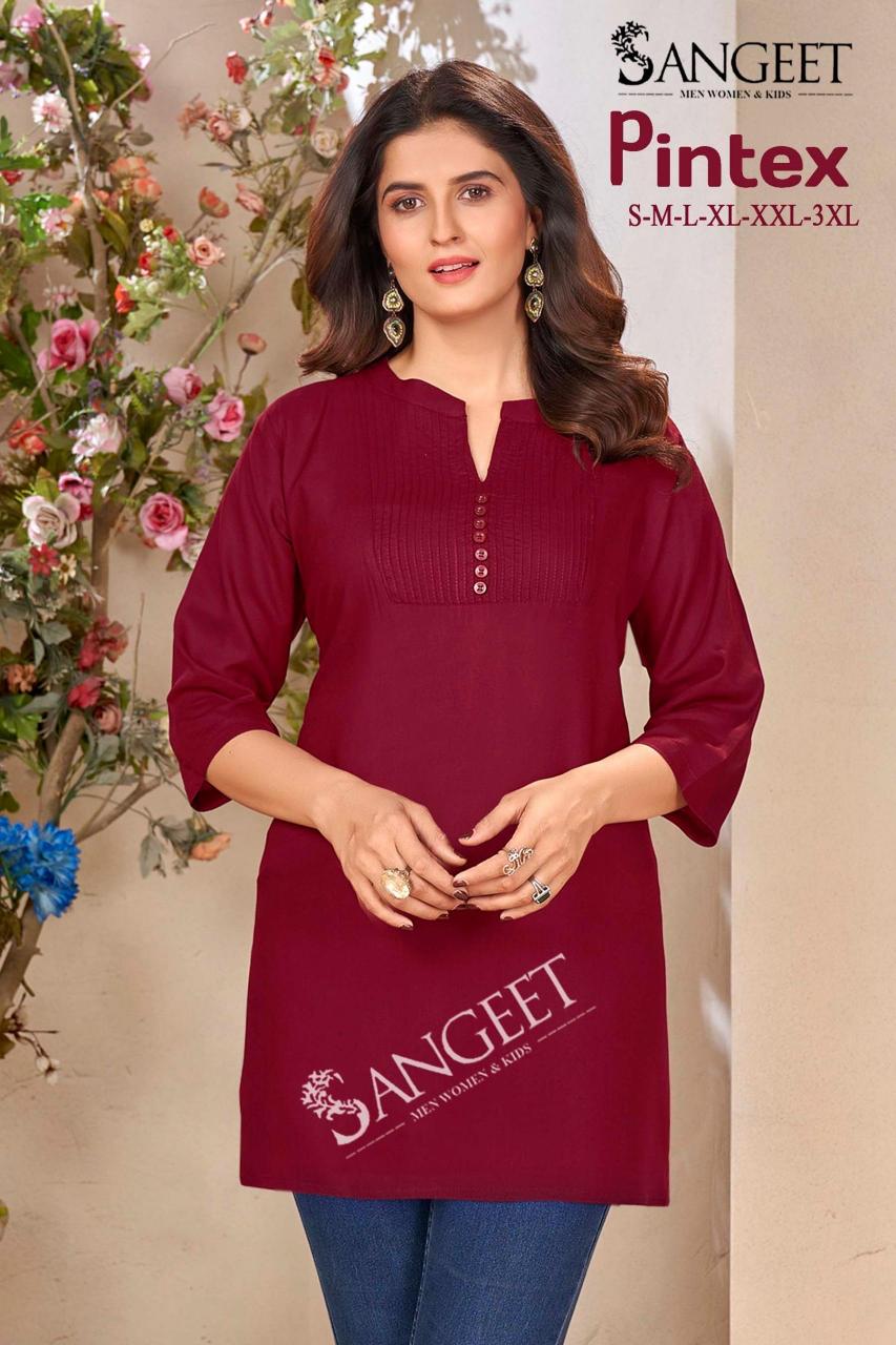 Sangeet Pintex Catalog kurti back stylish designs catalogue