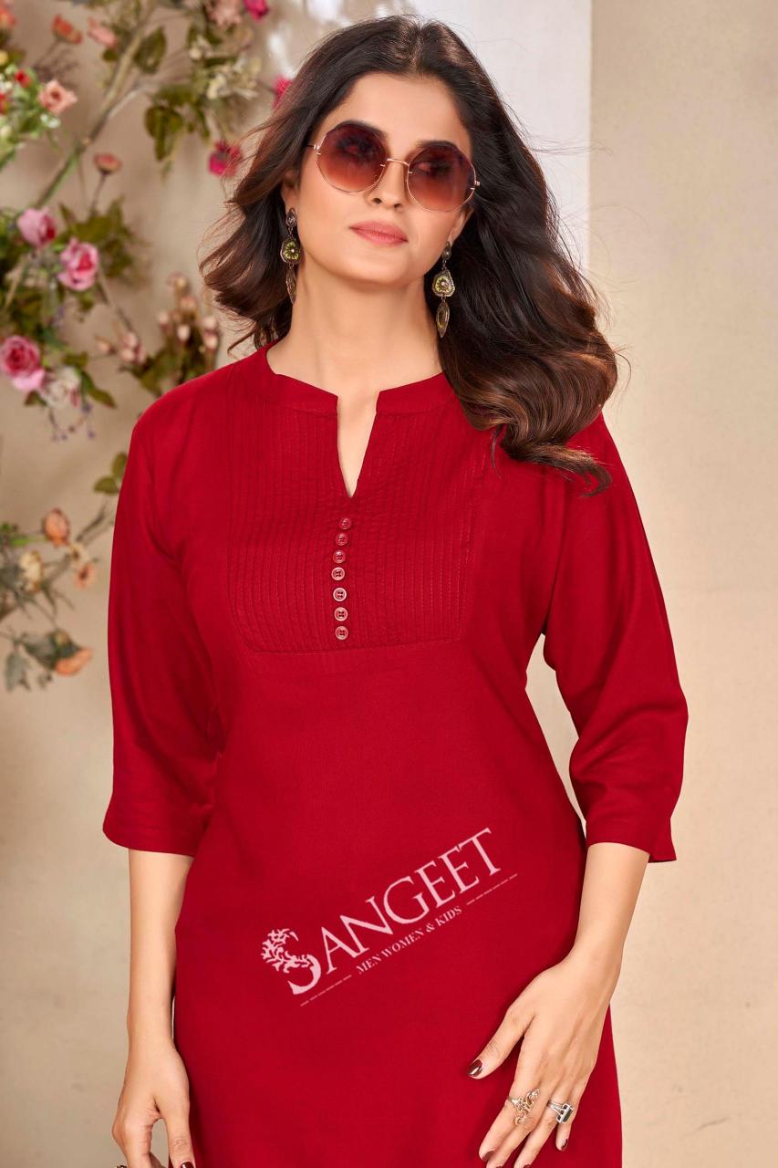 Sangeet Pintex Catalog kurti back stylish designs catalogue