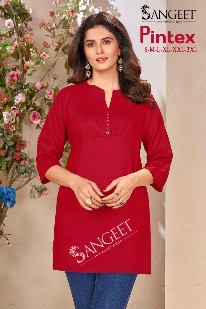 Sangeet Pintex Catalog kurti back stylish designs catalogue