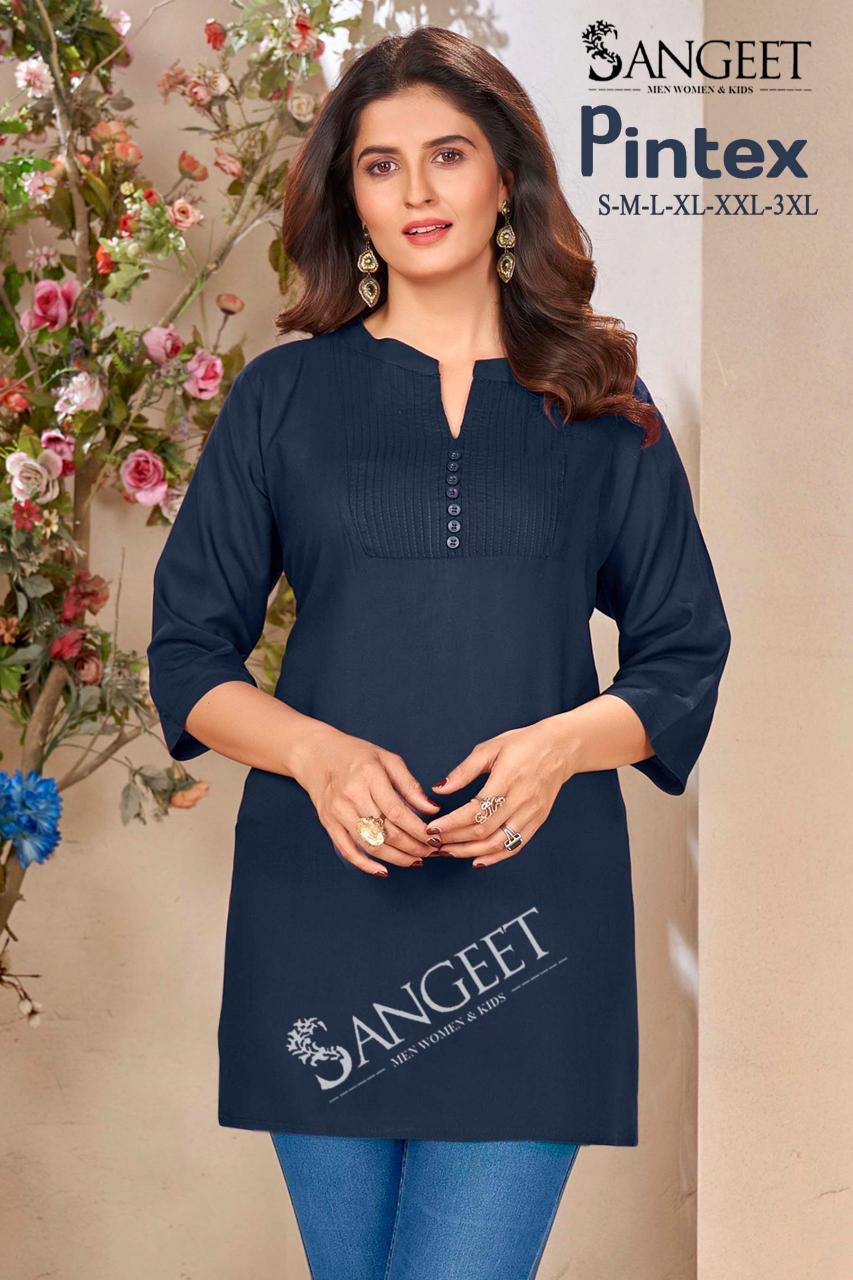 Sangeet Pintex Catalog kurti back stylish designs catalogue