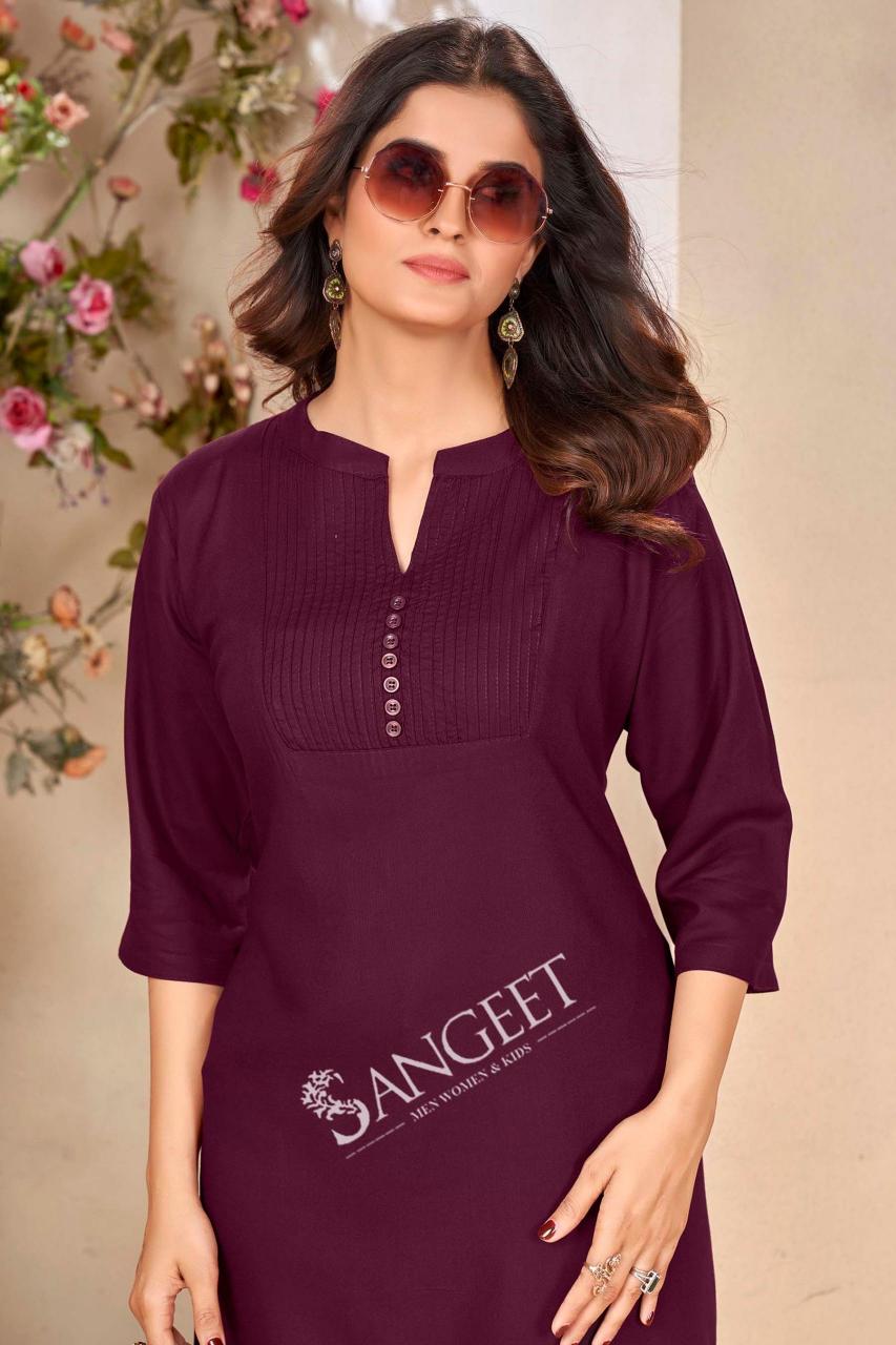 Sangeet Pintex Catalog kurti back stylish designs catalogue