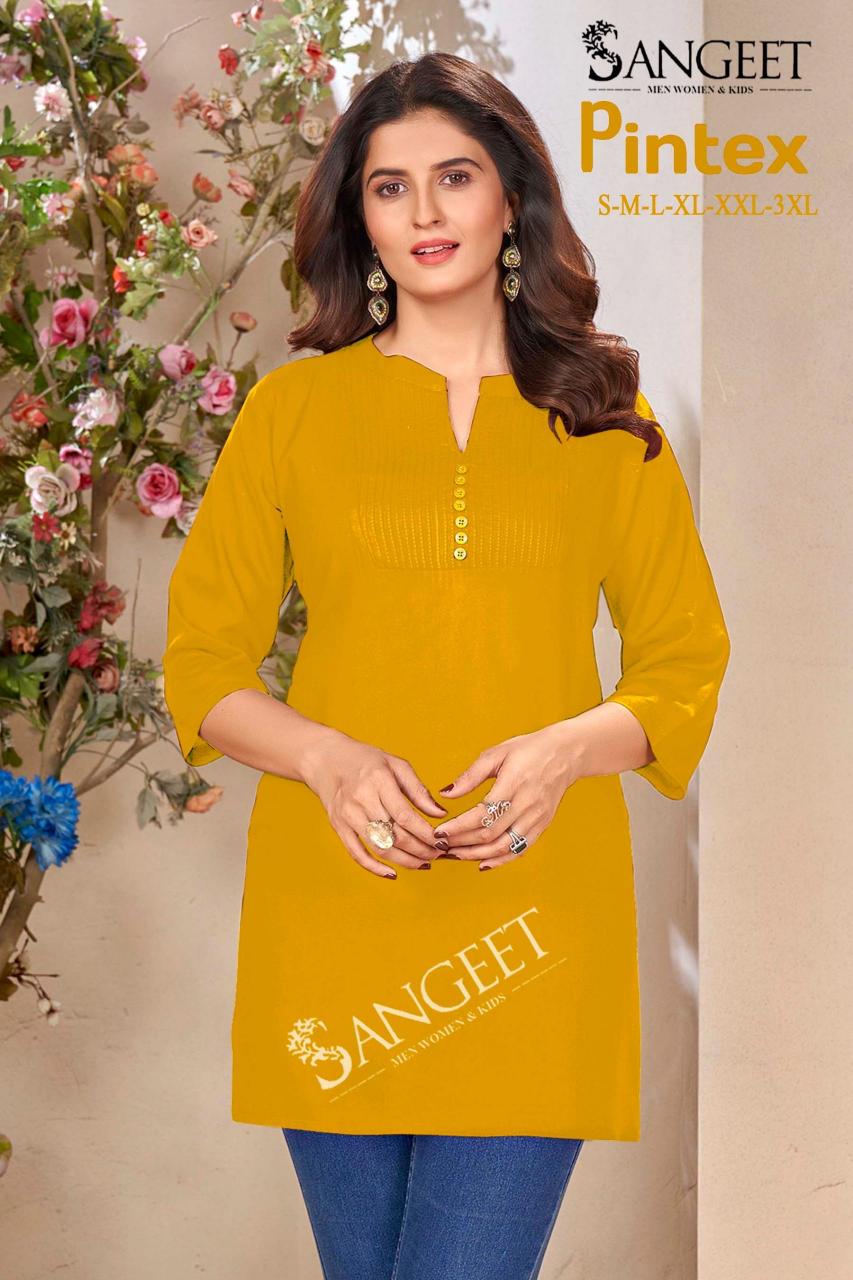 Sangeet Pintex Catalog kurti back stylish designs catalogue