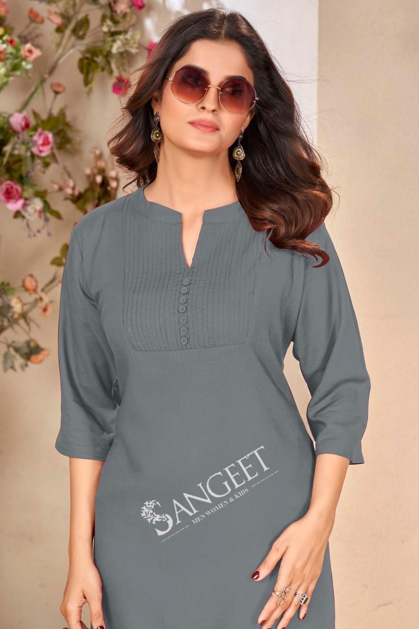 Sangeet Pintex Catalog kurti back stylish designs catalogue