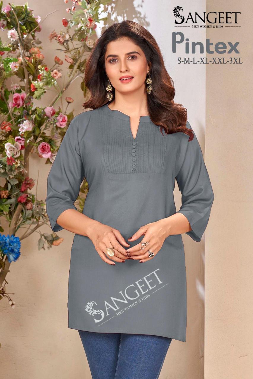 Sangeet Pintex Catalog kurti back stylish designs catalogue
