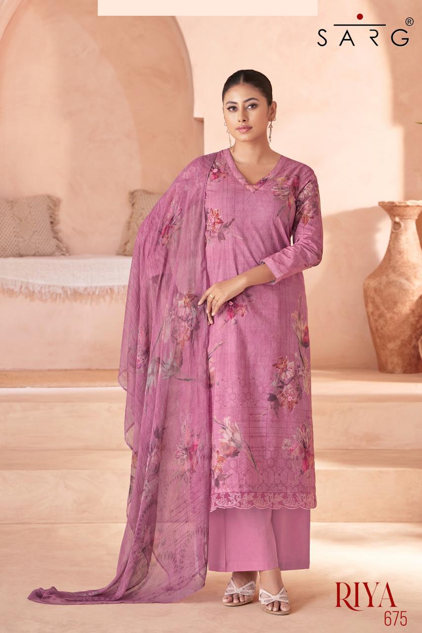 Sarg Riya Catalog cotton suits pakistani