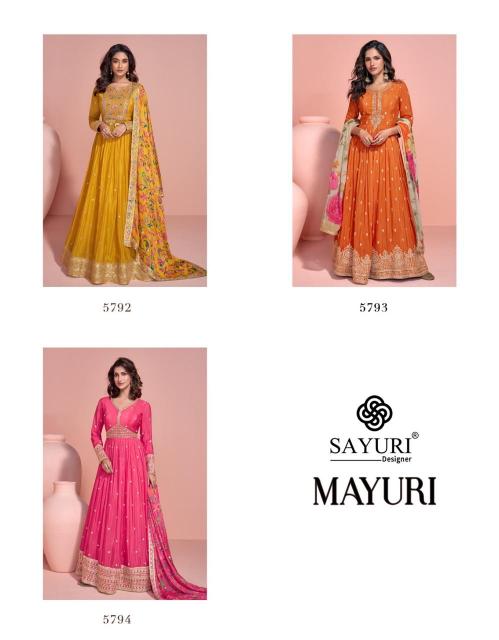 Sayuri Mayuri catalog Chinon Silk designer kurti for women