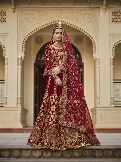 Senhora Riwayat 4 Designer Velvet Fancy lehenga wholesale market in hyderabad