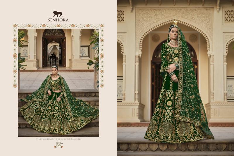 Senhora Riwayat 4 Designer Velvet Fancy lehenga wholesale market in hyderabad
