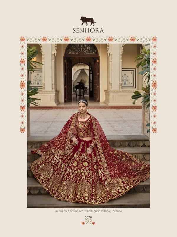 Senhora Riwayat 4 Designer Velvet Fancy lehenga wholesale market in hyderabad