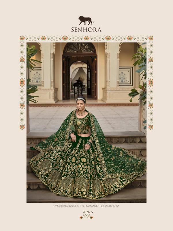 Senhora Riwayat 4 Designer Velvet Fancy lehenga wholesale market in hyderabad