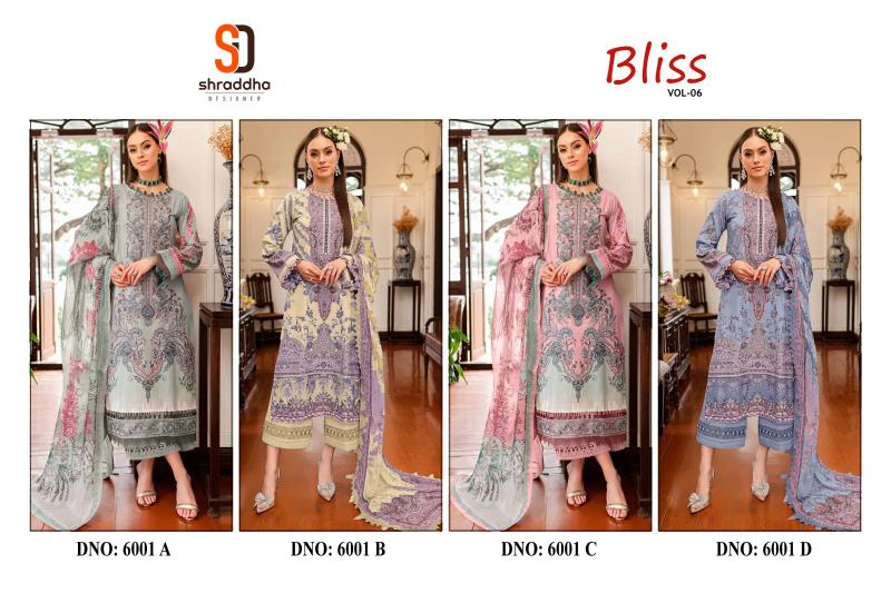 Sharaddha Bliss Vol 6 Catalog Chiffon Dupatta cheap pakistani suits online india