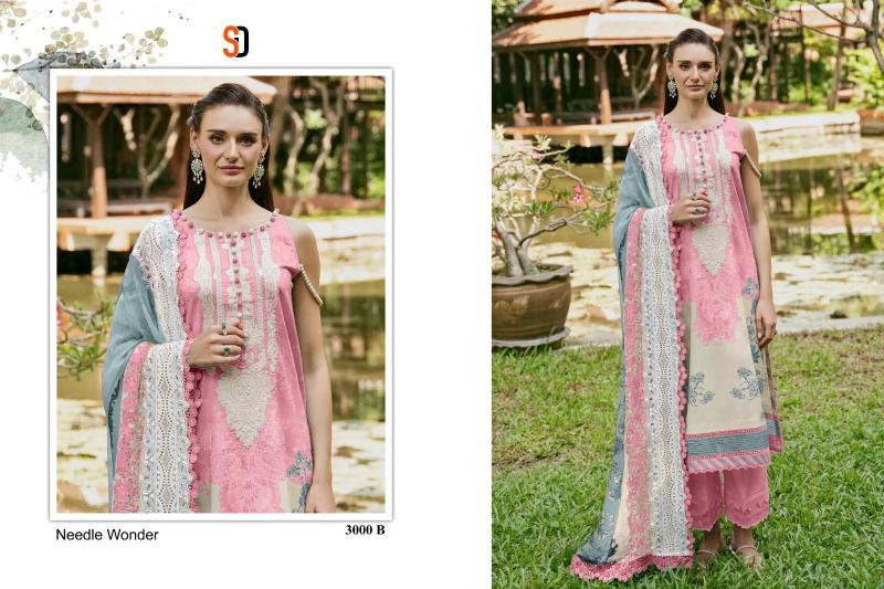 Shraddha Needle Wonder Vol 3 Catalog Chiffon Dupatta indiarush pakistani suits