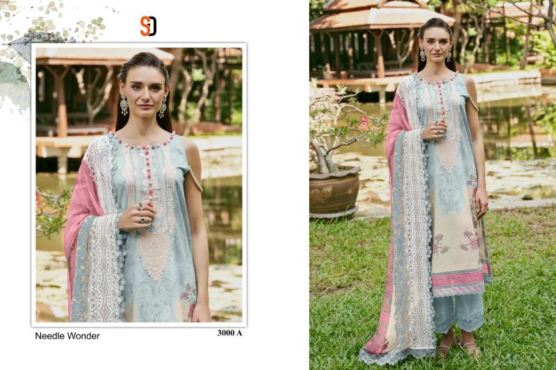 Shraddha Needle Wonder Vol 3 Catalog Chiffon Dupatta indiarush pakistani suits