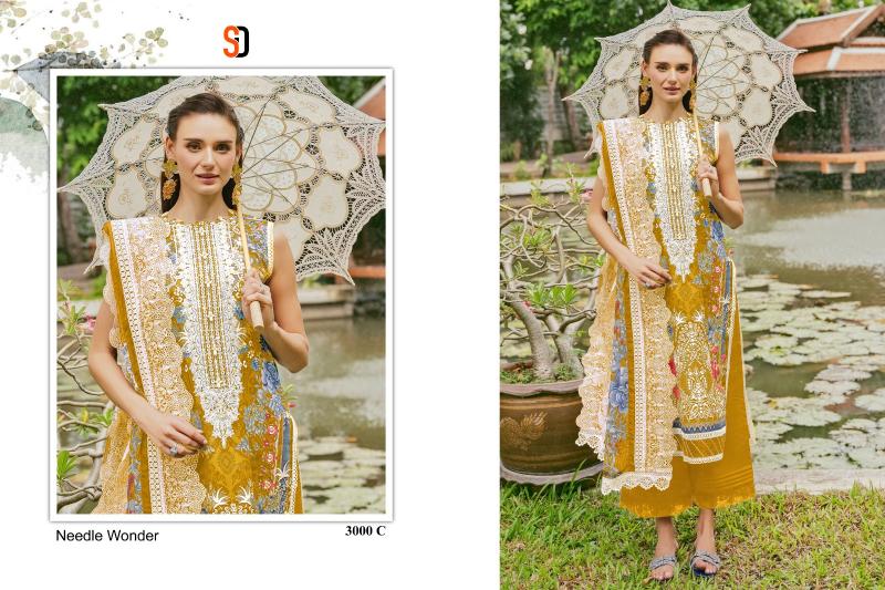Shraddha Needle Wonder Vol 3 Catalog Chiffon Dupatta indiarush pakistani suits