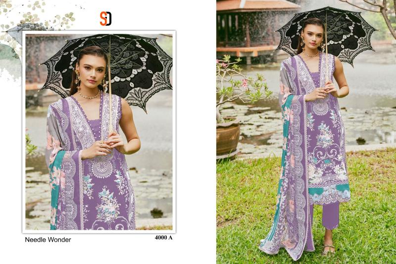 Shraddha Needle Wonder Vol 4 Chiffon Dupatta Catalog black pakistani suit online
