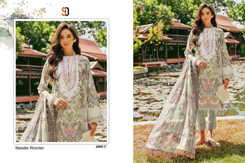 Shraddha Needle Wonder Vol 4 Chiffon Dupatta Catalog black pakistani suit online