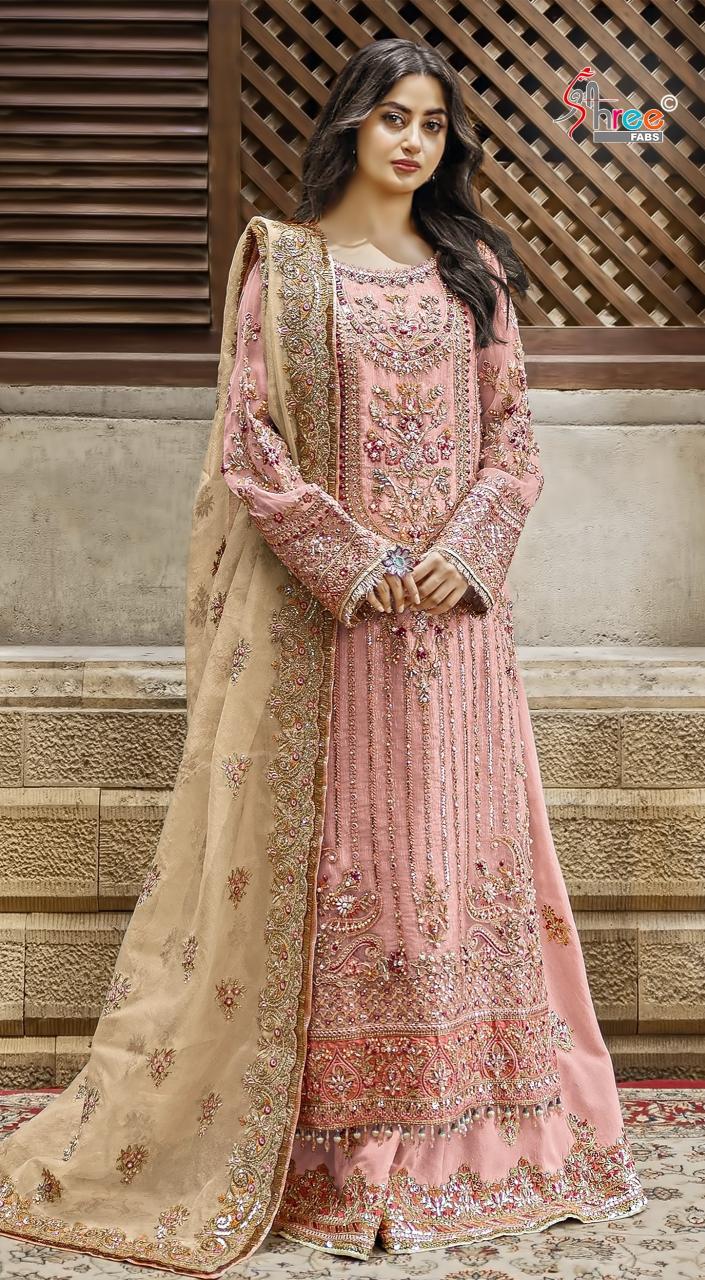 Shree Fabs Kt 5220 catalog Organza latest pakistani suits wedding