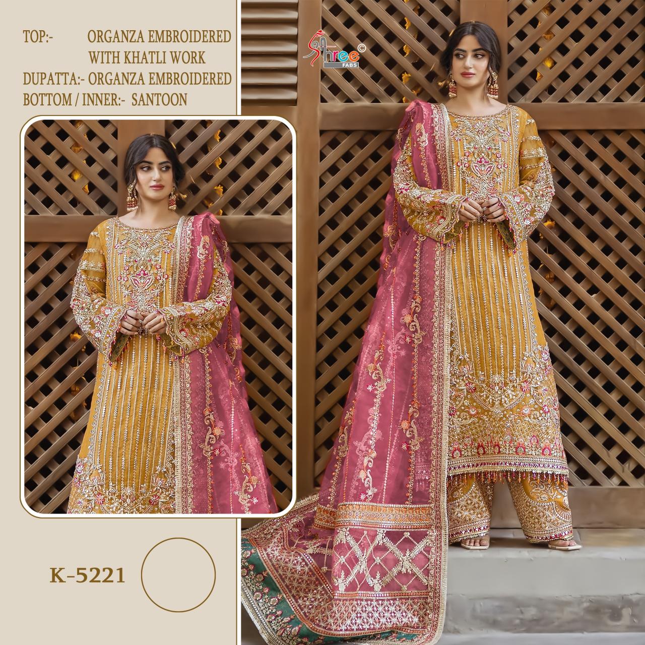 Shree Fabs Kt 5221 Catalog Organza buy pakistani wedding suits online