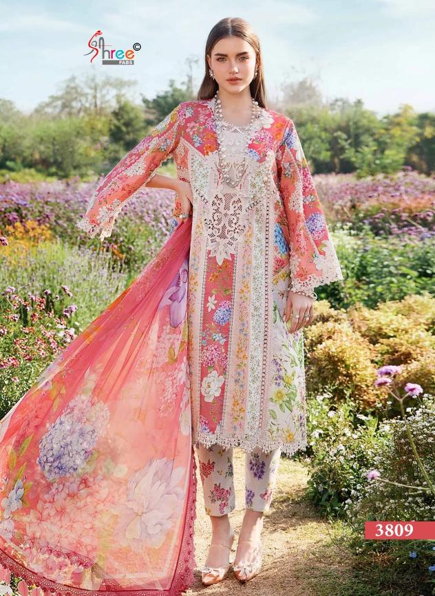 Shree Fabs Mariya B M Print Vol 19 catalog chiffon Dupatta unstitched suits pakistani uk