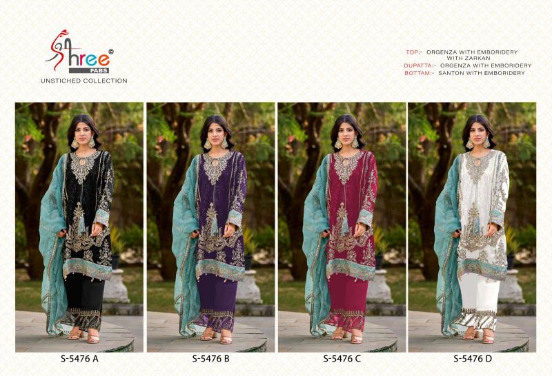 shree fabs S 5476 Catalog Organza pehnava pakistani suits