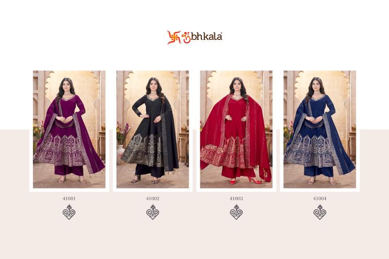 Shubhkala Festive Flair Catalog Roman Silk churidar salwar kameez wholesale market