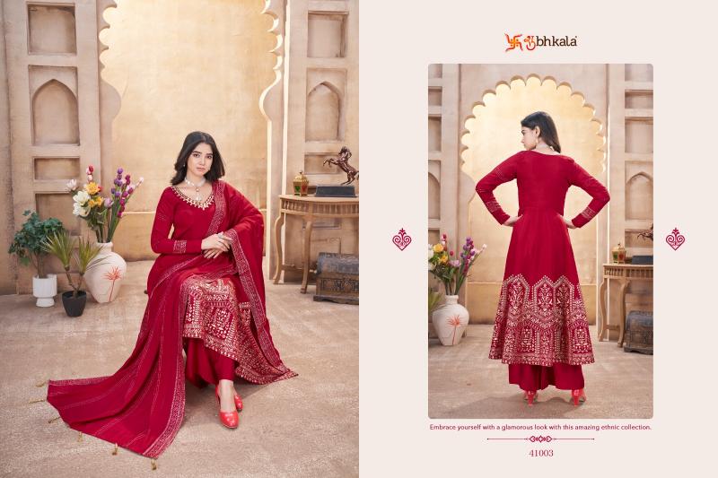 Shubhkala Festive Flair Catalog Roman Silk churidar salwar kameez wholesale market