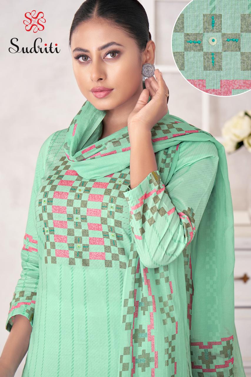 Sudriti Magic Stripe catalog pakistani suits latest designs cotton lawn