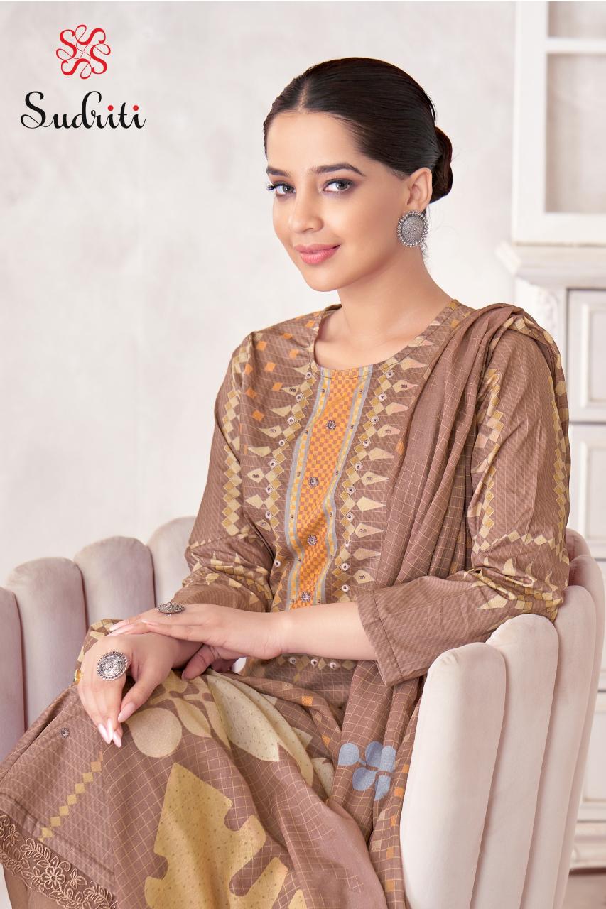 Sudriti Magic Stripe catalog pakistani suits latest designs cotton lawn