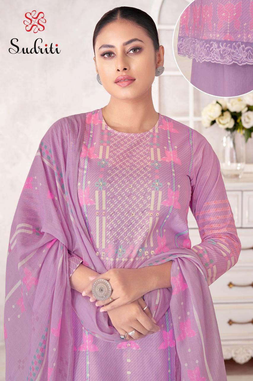 Sudriti Magic Stripe catalog pakistani suits latest designs cotton lawn
