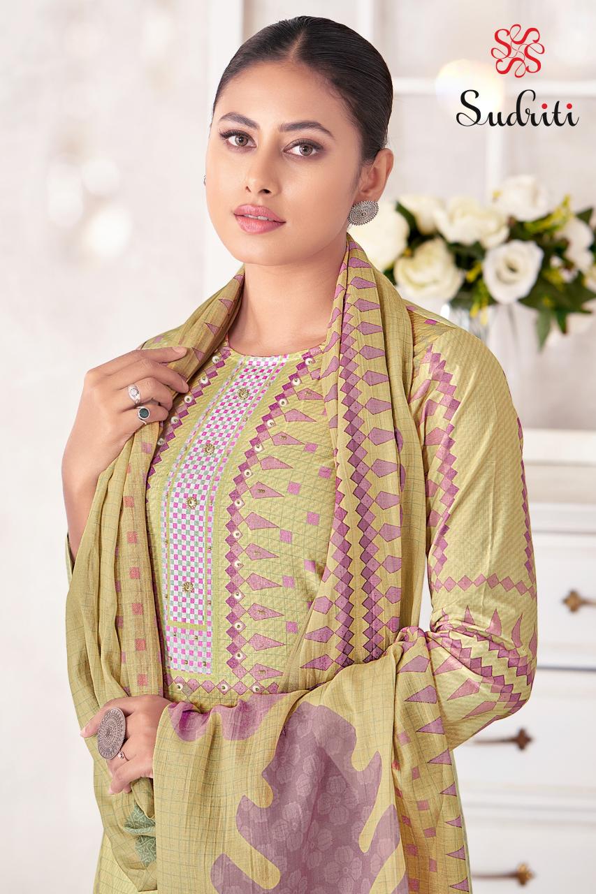 Sudriti Magic Stripe catalog pakistani suits latest designs cotton lawn