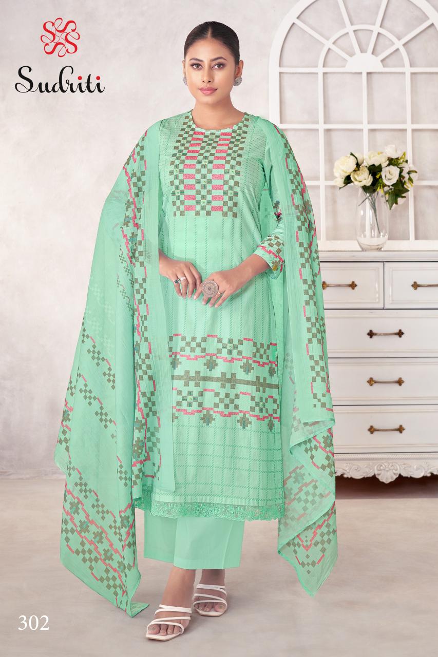 Sudriti Magic Stripe catalog pakistani suits latest designs cotton lawn