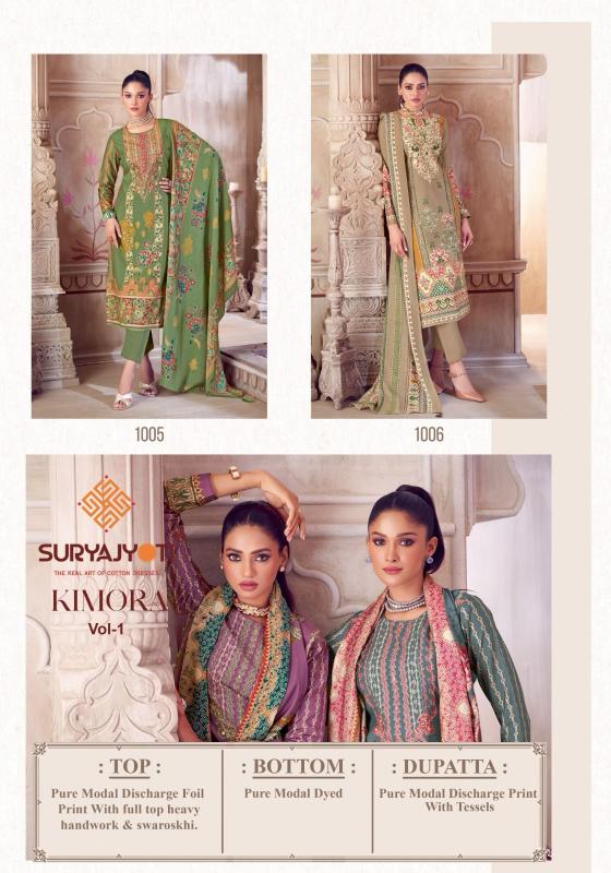 SuryaJyoti Kimora Vol-01 - Dress Material  - Wholesale Catalog