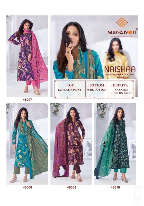Suryajyoti Naishaa Vol-46 – Dress Material - Wholesale Catalog