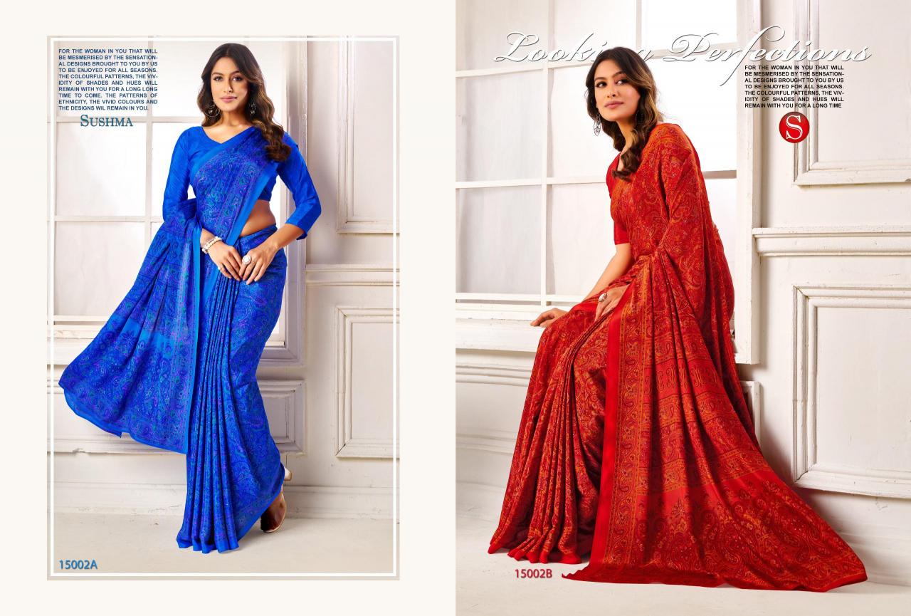 Sushma Dynamic catalog fab india sarees with printed blouse