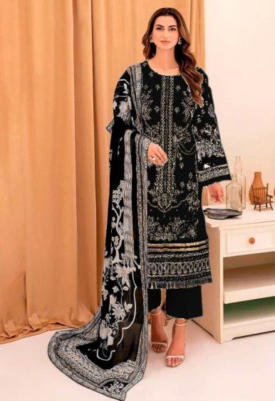 Taj 586 And 587 Chiffon Dupatta Catalog pakistani suits online kashmir