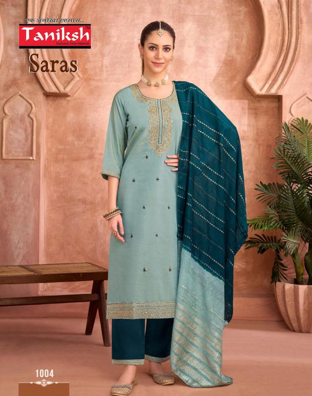 Taniksh Saras Vol 1 Catalog kurti cover neck design catalogue