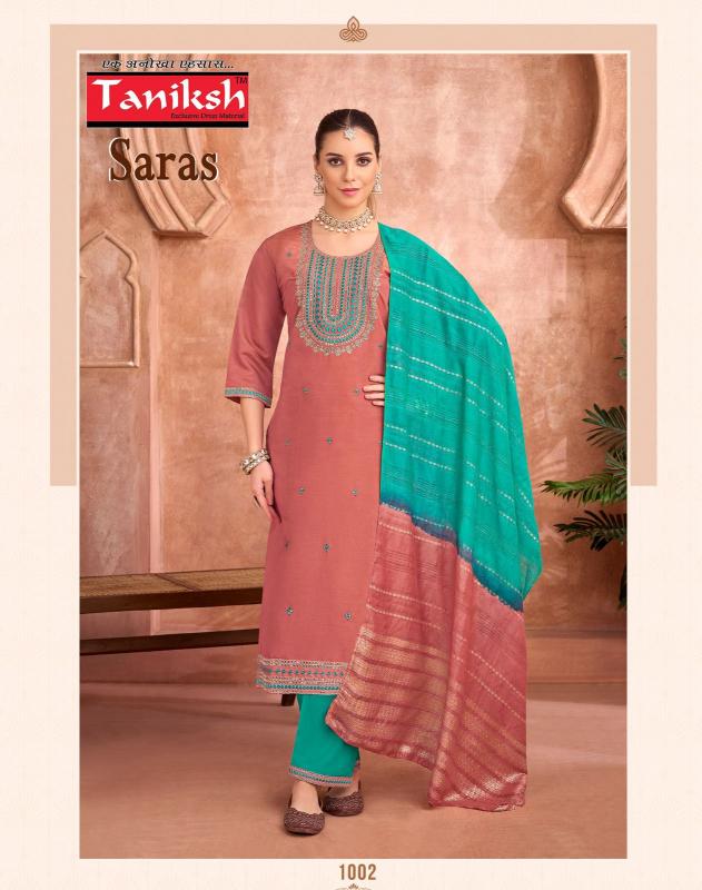 Taniksh Saras Vol 1 Catalog kurti cover neck design catalogue